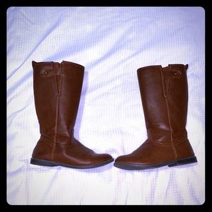 Gap Kids Girls high ride boots in brown
